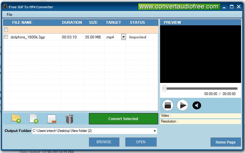 Free 3GP to MP4 Converter